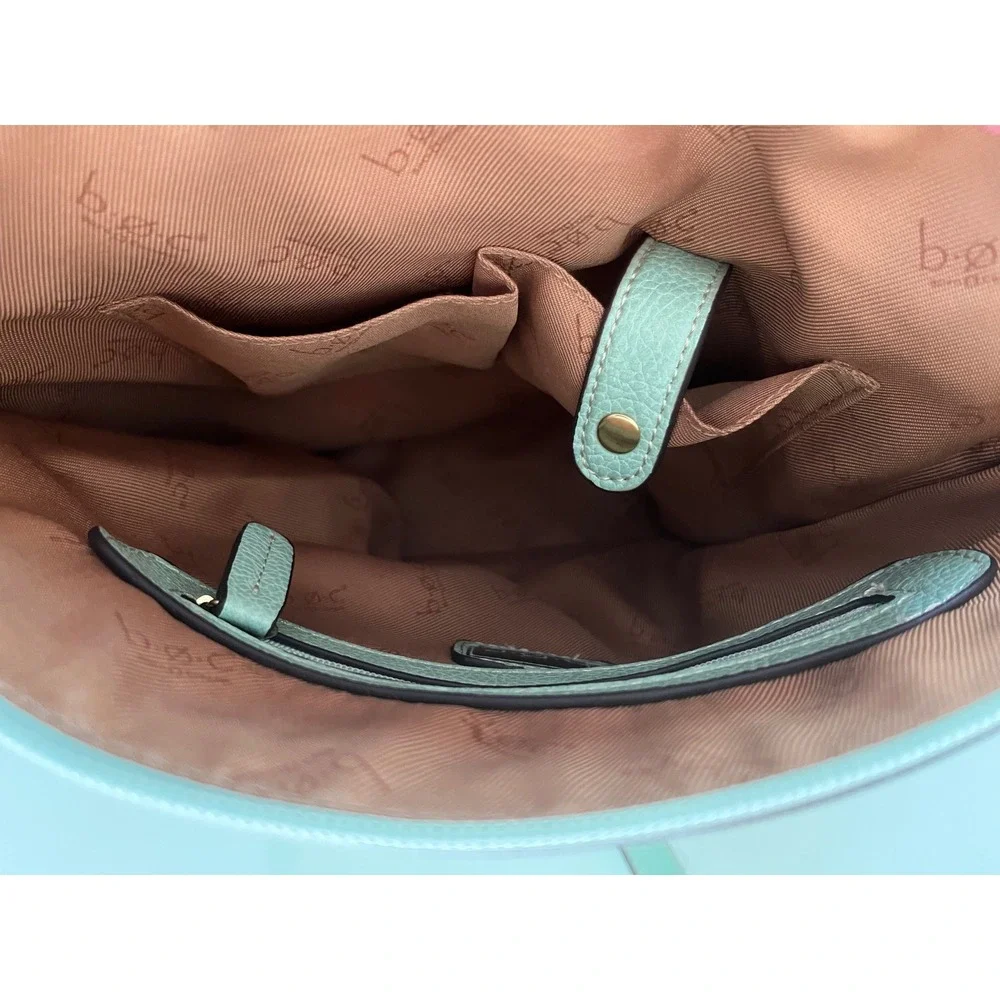 b.o.c. Born Concept Light Green Pebbled Faux Leather Crossbody Bag Purse